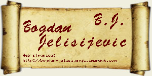 Bogdan Jelisijević vizit kartica